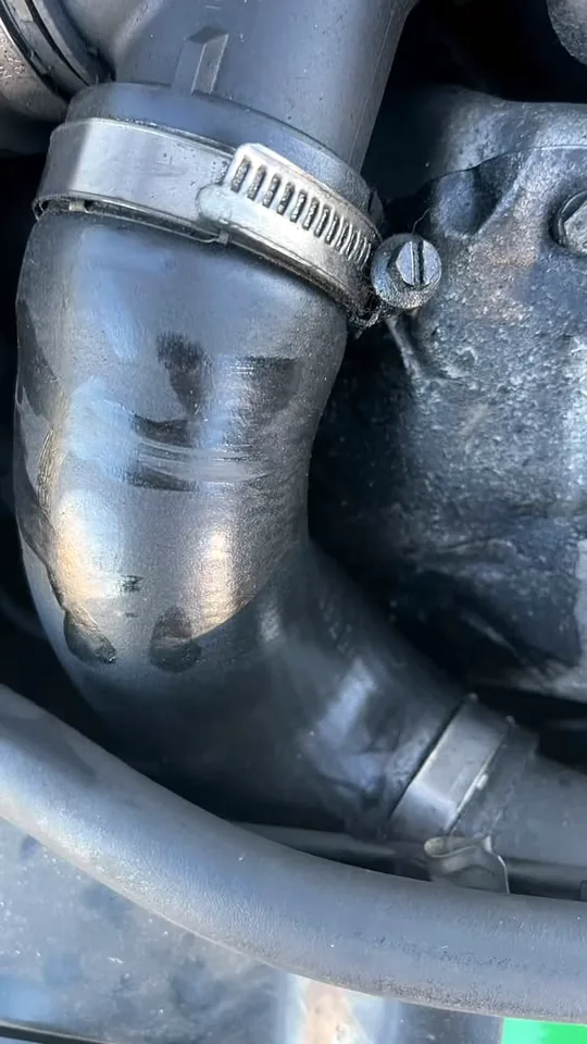 A new jubilee clip fitted to a coolant hose